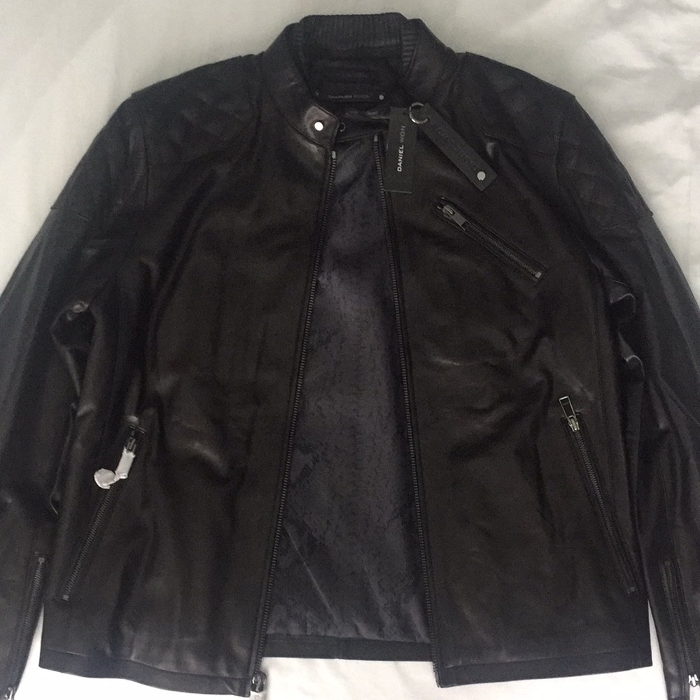 Daniel Won Campaign Black Leather Jacket